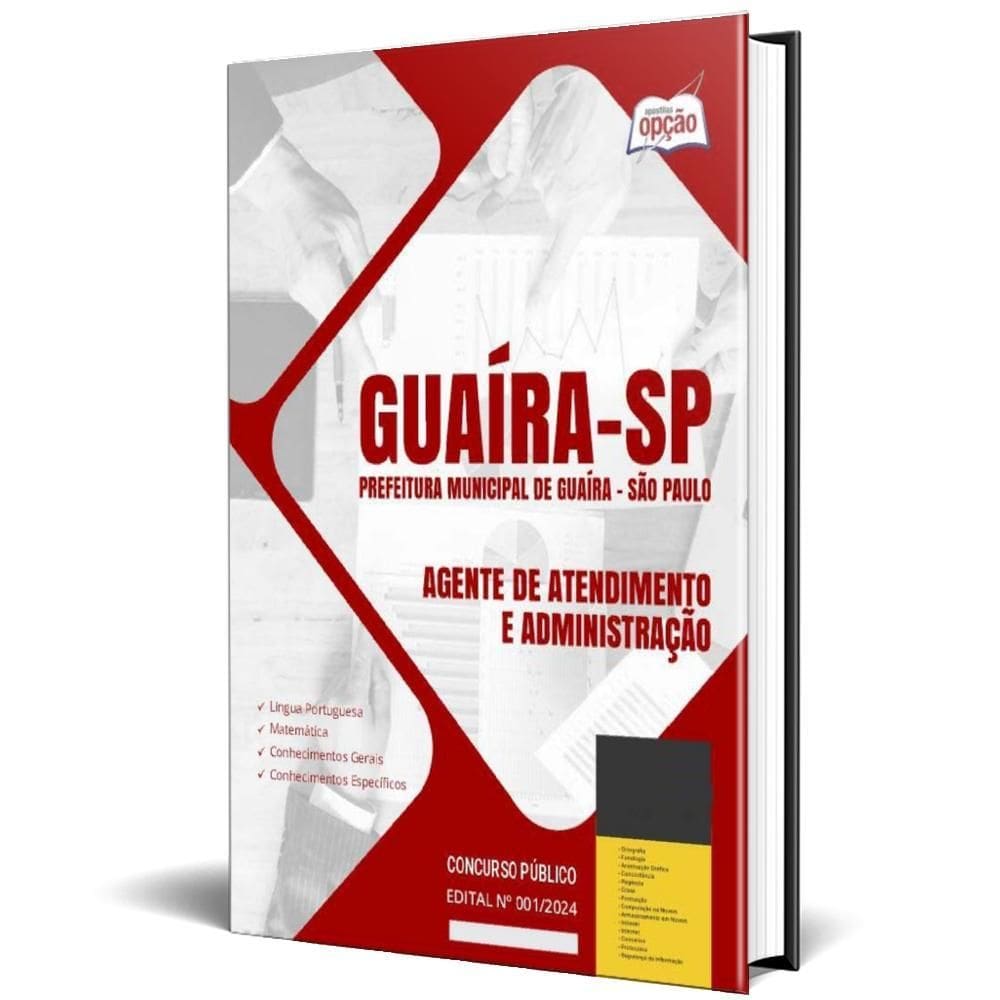 Apostila Prefeitura Guaíra Sp 2024 Agente Atendimento E