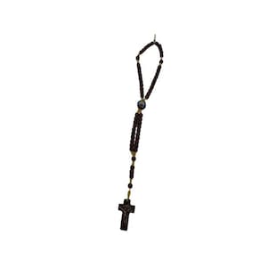 Terço Pulseira Madeira Nossa Senhora Aparecida - Marrom