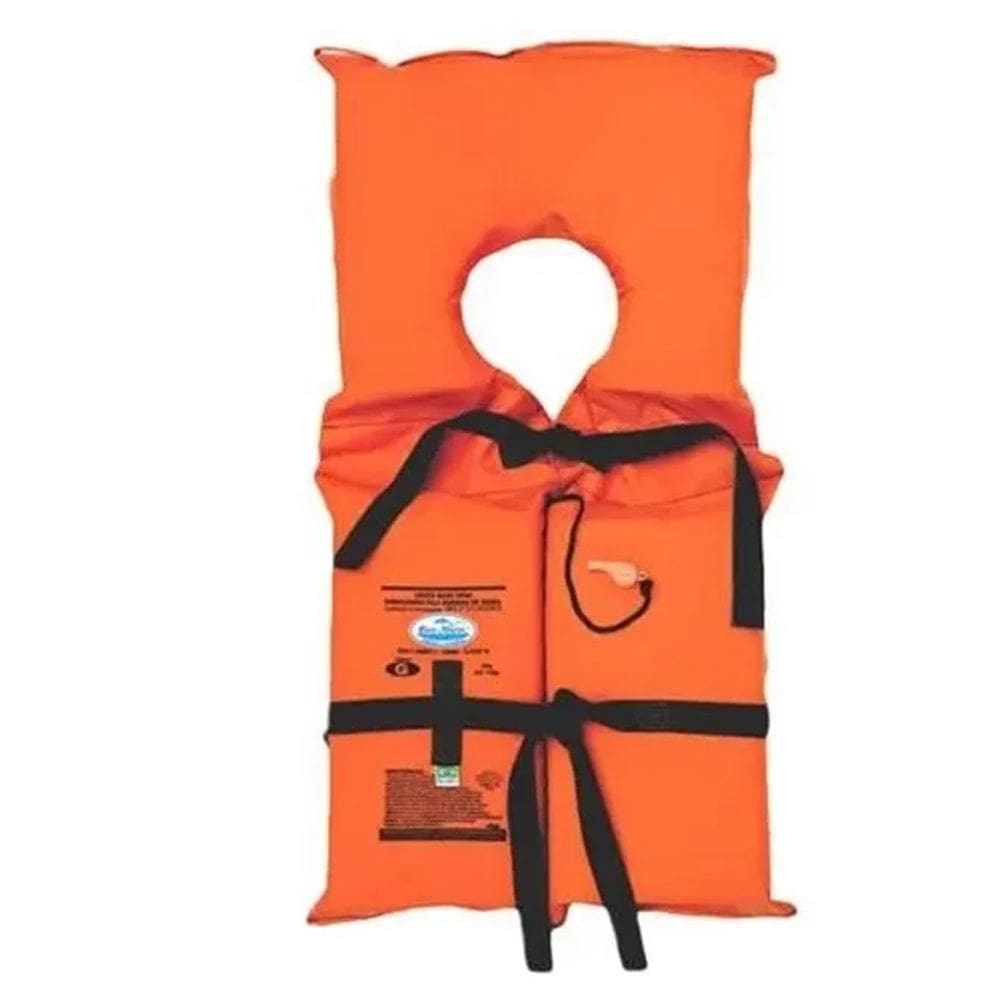 Colete Salva Vidas Homologado Classe III CangaRios e Mares - Laranja G 55 A 110KG