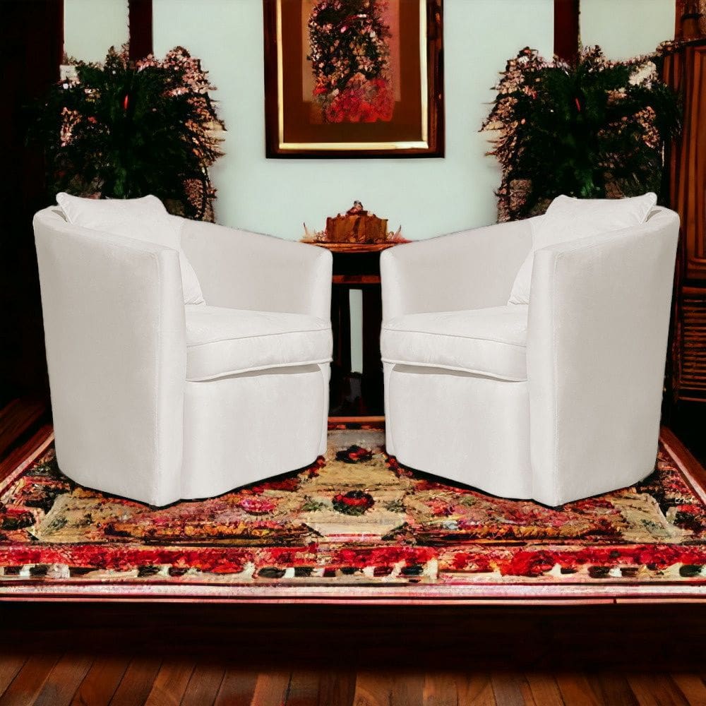 Kit 2 Poltronas Decorativa Alana Veludo Bege - Londrilar