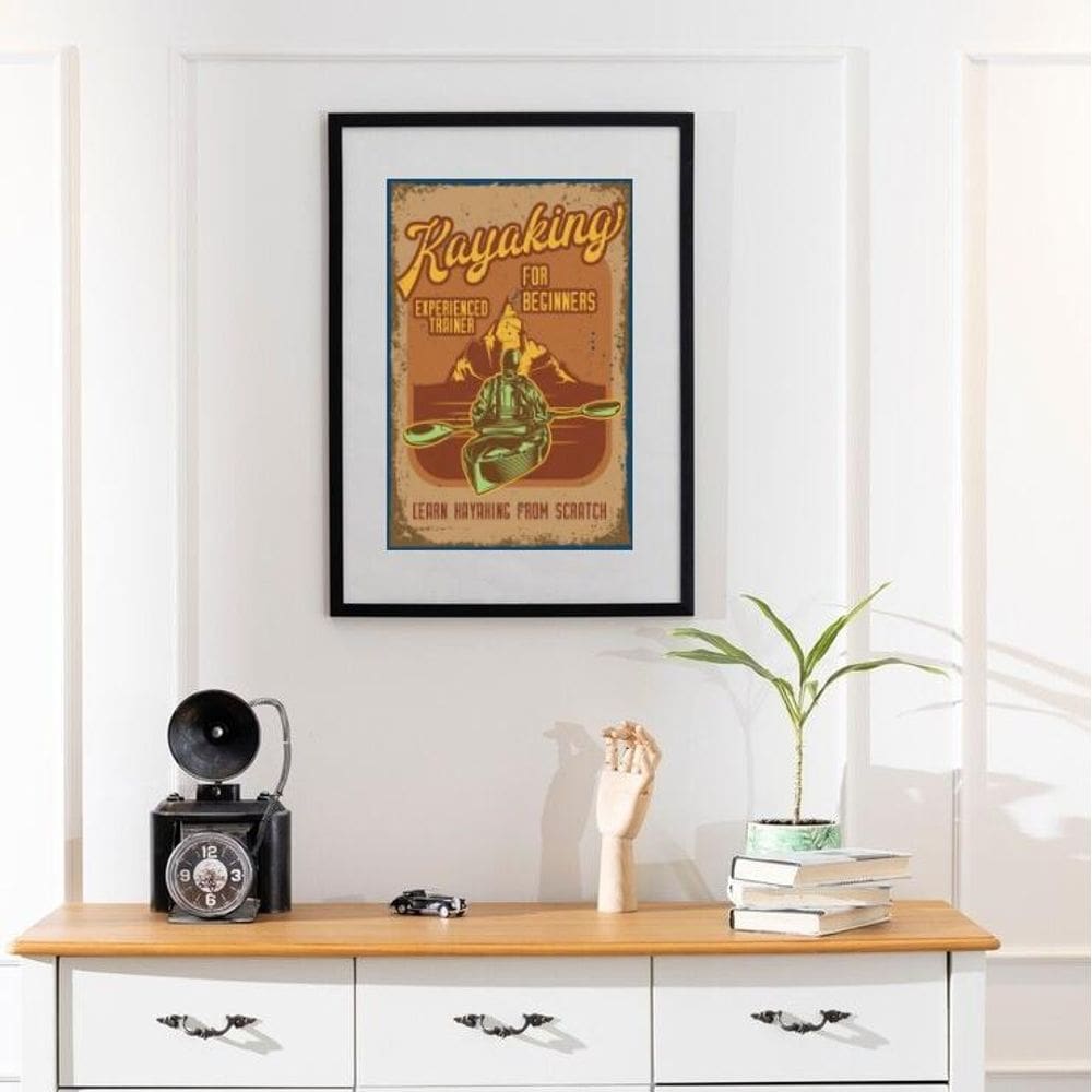 Quadro Vintage Caiaque - 60X48Cm