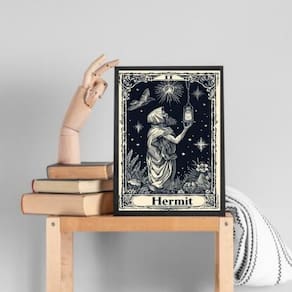 Quadro Decorativo Carta Tarot - Eremita 33X24Cm