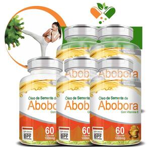 Kit Com 5 Potes Semente De Abóbora 1000Mg 60 Cápsulas