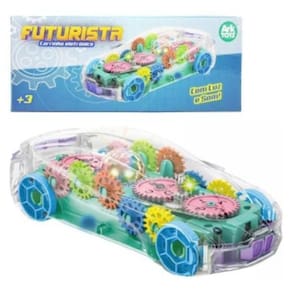 Brinquedo Carrinho Bate Volta Som Corrida Luz Engrenagem Led