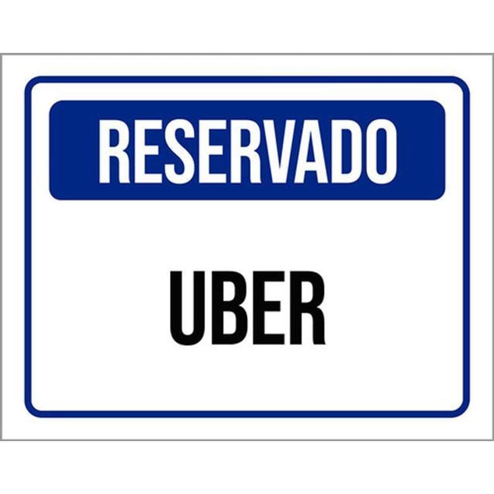 Kit 3 Placas De Reservado Uber 36X46