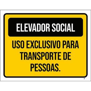 Kit 3 Placas Exclusivo Transporte Pessoas 36X46