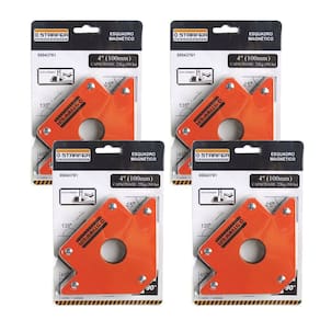 Kit 4 Esquadro Magnético 22kg Starfer 4 Pol. 10cm Starfer