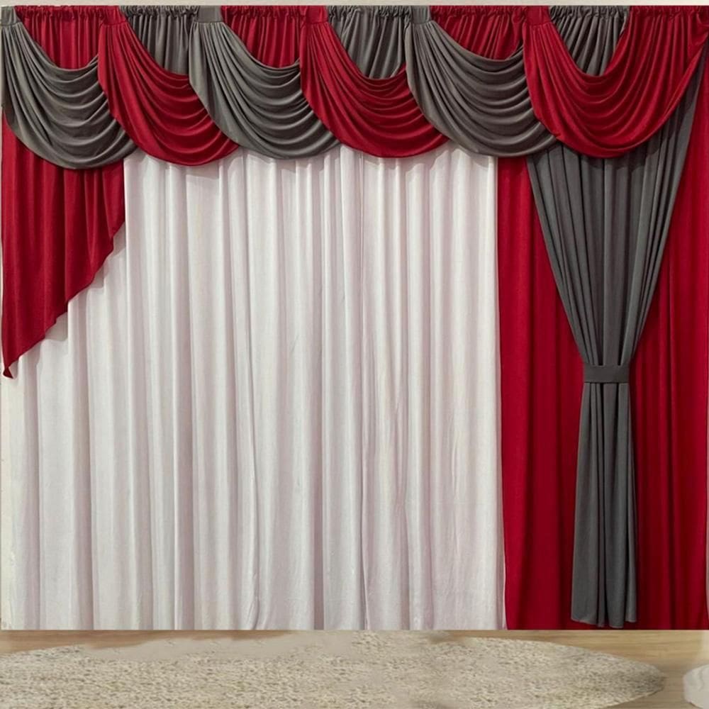 Cortina Inspiração 3 Metros Sala Quarto Varão - Vermelha