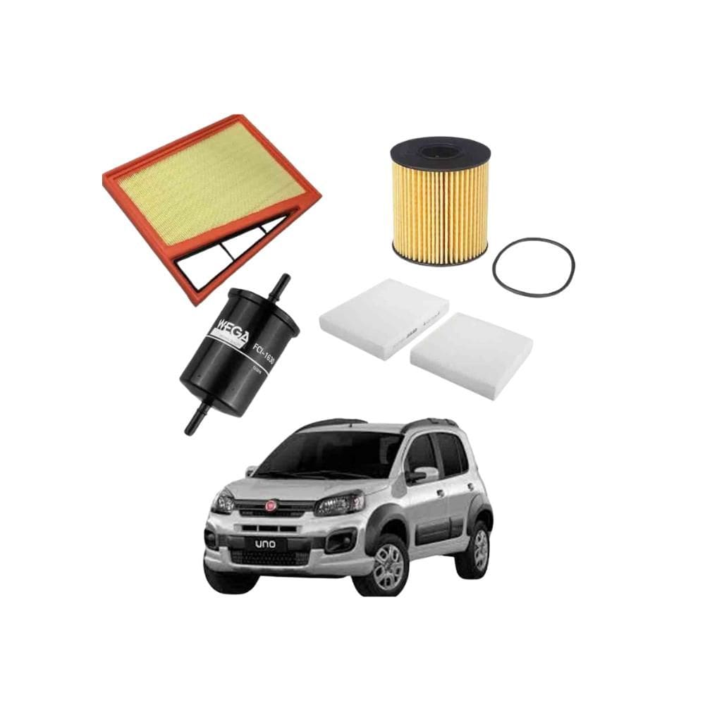 Kit Filtro Troca de Óleo Uno 2016 A 2022 WKL122 Wega