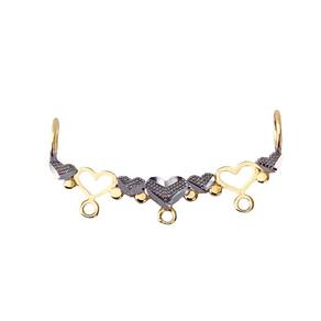 Pingente Canga Corações 2.5Cm Em Ouro 18K
