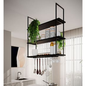 Nicho de Teto Estilo Indústrial Denver 95cm Preto