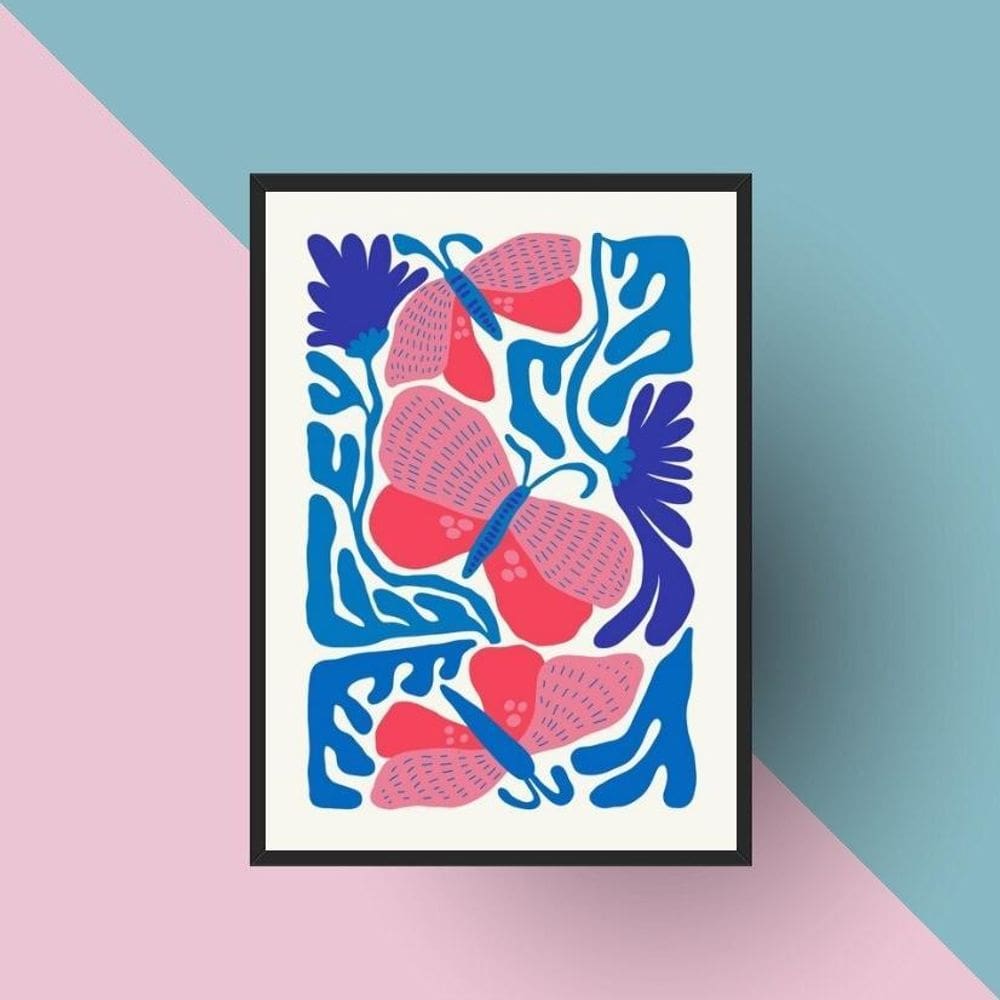 Quadro Arte Matisse Borboletas 45X34Cm