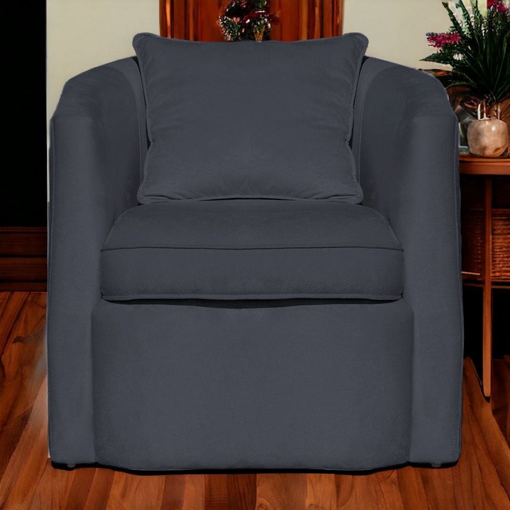 Poltrona Decorativa Alana Veludo Cinza - Londrilar