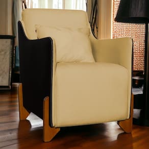 Poltrona Decorativa Heloisa Veludo Mostarda/Corano Preto - Londrilar