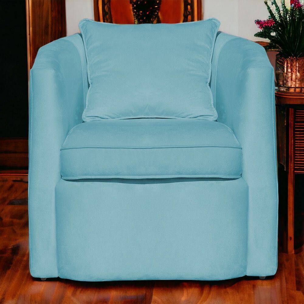 Poltrona Decorativa Alana Veludo Azul Turquesa - Londrilar