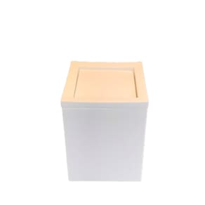 Lixeira Quadrada Basculante 5L Em Resina Branco