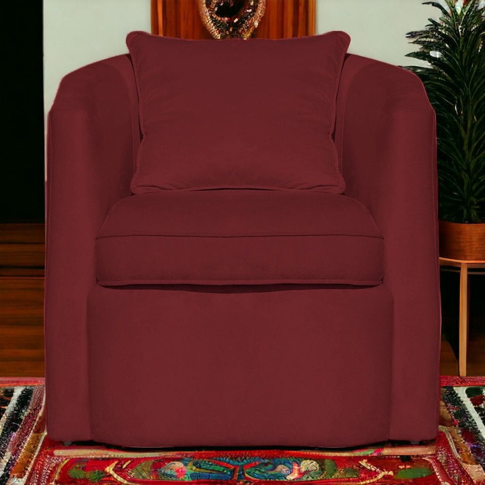 Poltrona Decorativa Alana Veludo Vermelho - Londrilar