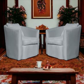 Kit 2 Poltronas Decorativa Alana Veludo Prata - Londrilar