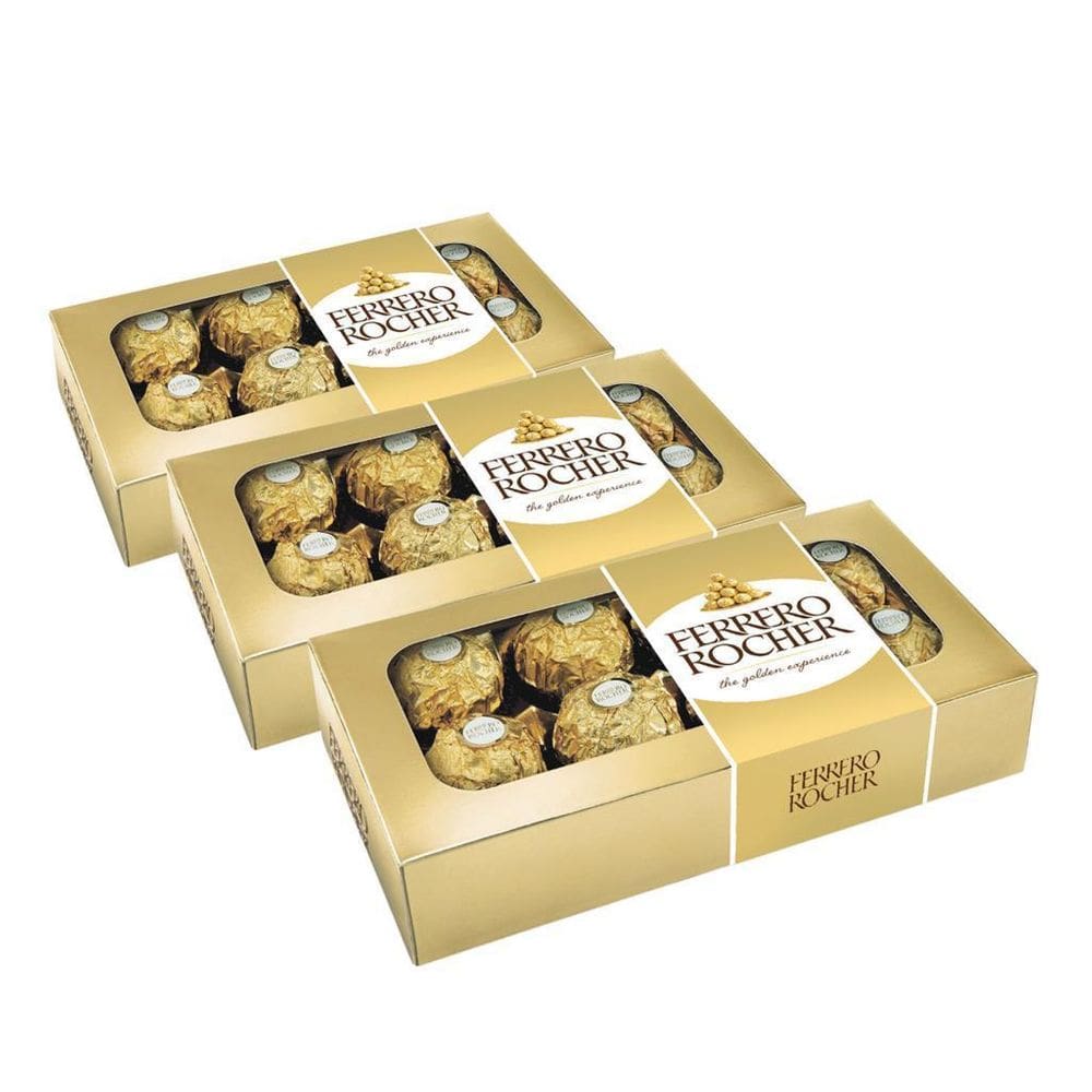 Chocolate 3 Caixas De 8 Unidades Bombom Ferrero Rocher