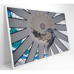 Quadro Anjos Suspensos Catedral De Brasília Medidas 60x90 Cm Impressão Adesivo Fotográfico