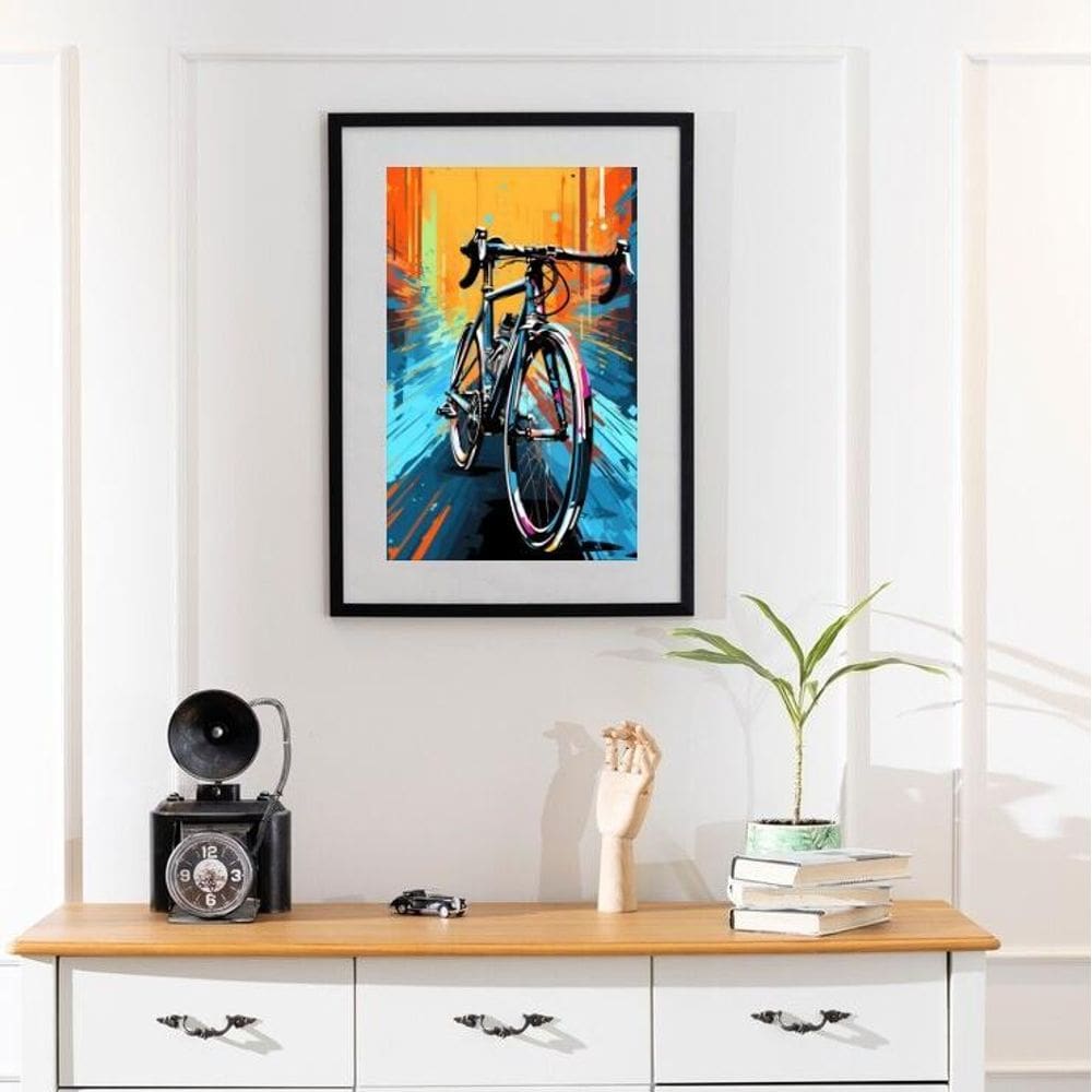 Quadro Bicicleta Abstrata - 60X48Cm