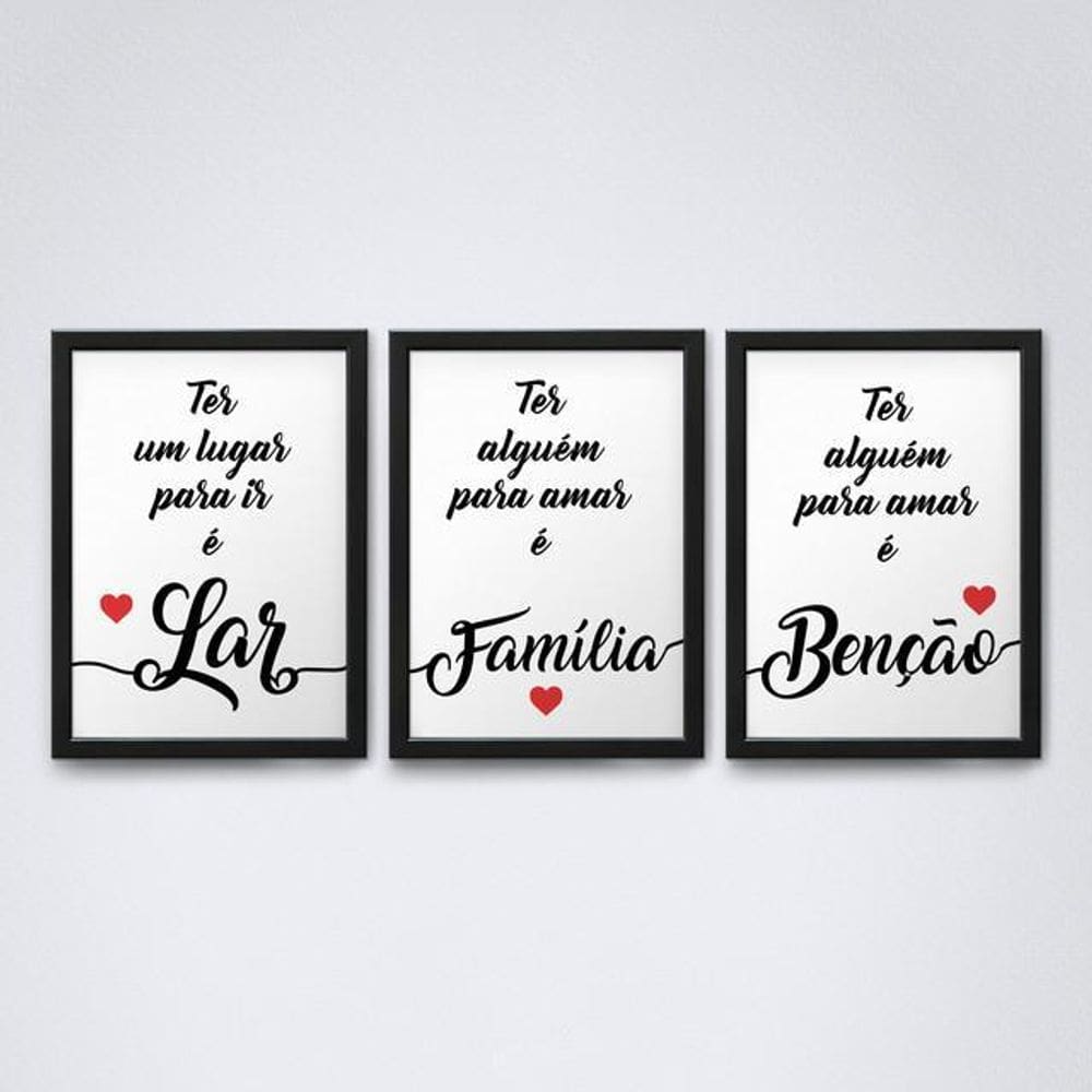 Quadro Decorativo 30x20cm Moldura Preta