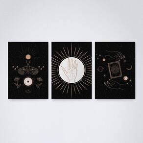 Quadro Decorativo Esotérico Místico Astrologia 30x20cm
