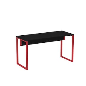 Mesa Madeira 1340x600mm M134/60p25tub Preto/Vermelho