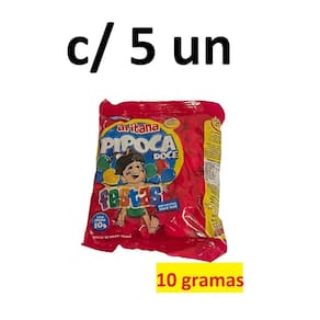 Fardo De Mini Pipoca Doce Com 5 Unidades De 10Gr Aritana