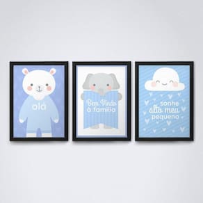 Quadro Decorativo Família 30x20cm Moldura Preta