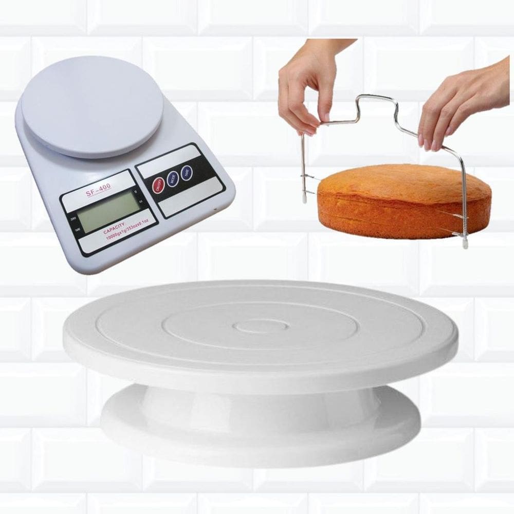 Kit Confeiteiro - Bailarina 30cm + Nivelador + Balança 10kg