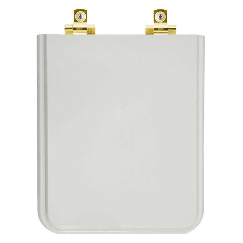 Assento Sanitário Soft Close Square Cinza Platina para vaso Incepa com Ferragem Dourada