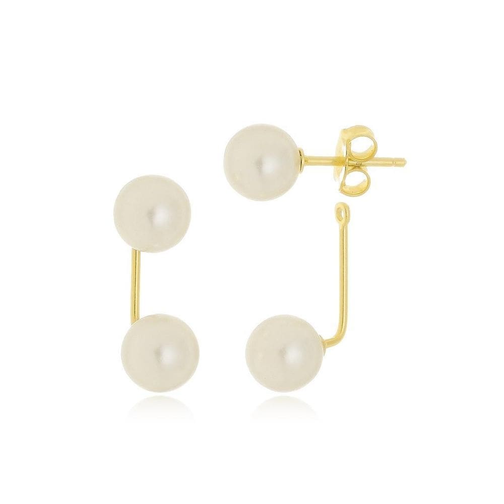 Brinco Pérola Banhado A Ouro 18K