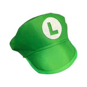 Chapéu Quepe Luigi Verde Adulto Mario Tecido Fantasia