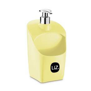 Porta Detergente Dispenser Com Suporte Esponja Uz Amarelo