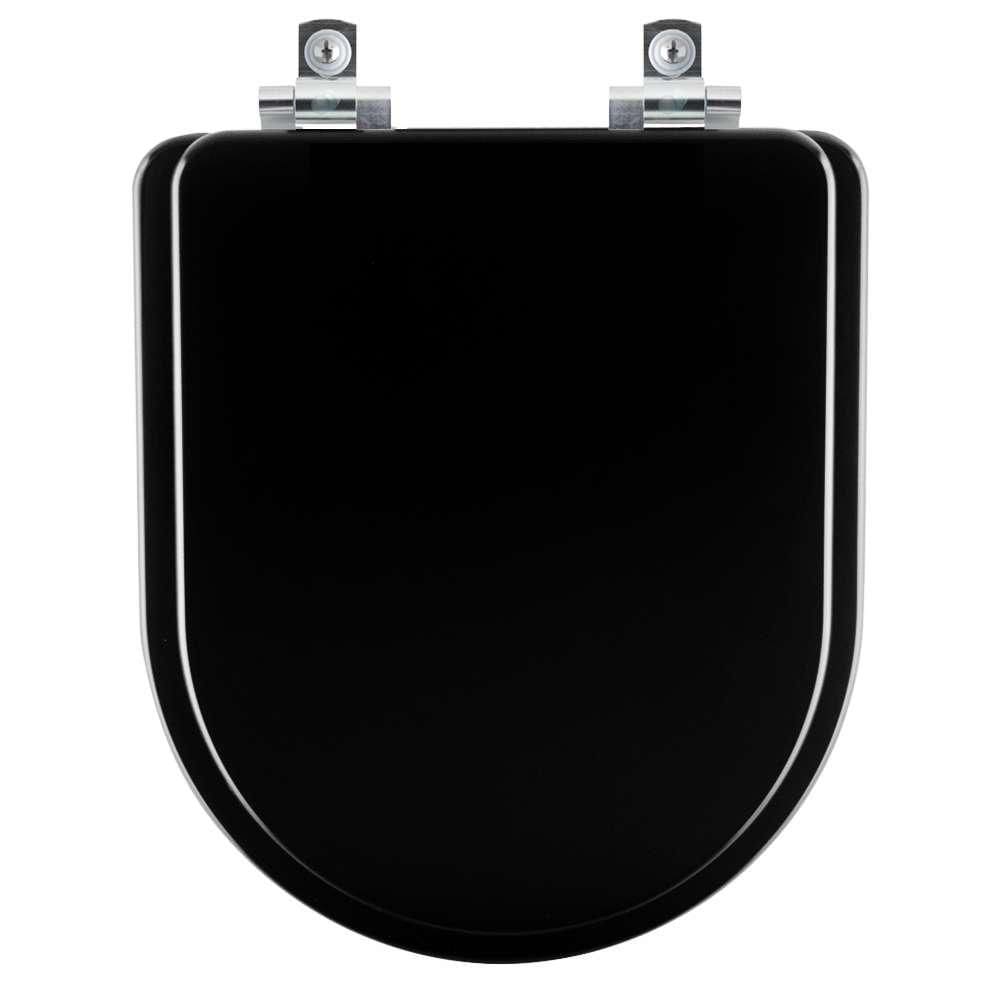 Assento Sanitário com Amortecedor Duna Ébano (Preto) para vaso Deca