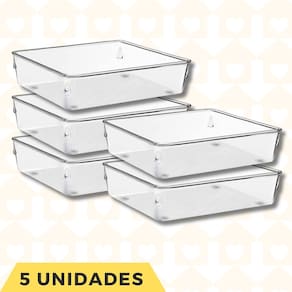 5 Peça Organizador Multiuso Porta Utensilios Quadrado Grande