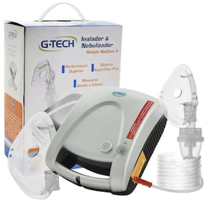 Nebulizador E Inalador NebCom V Bivolt Cor Prata