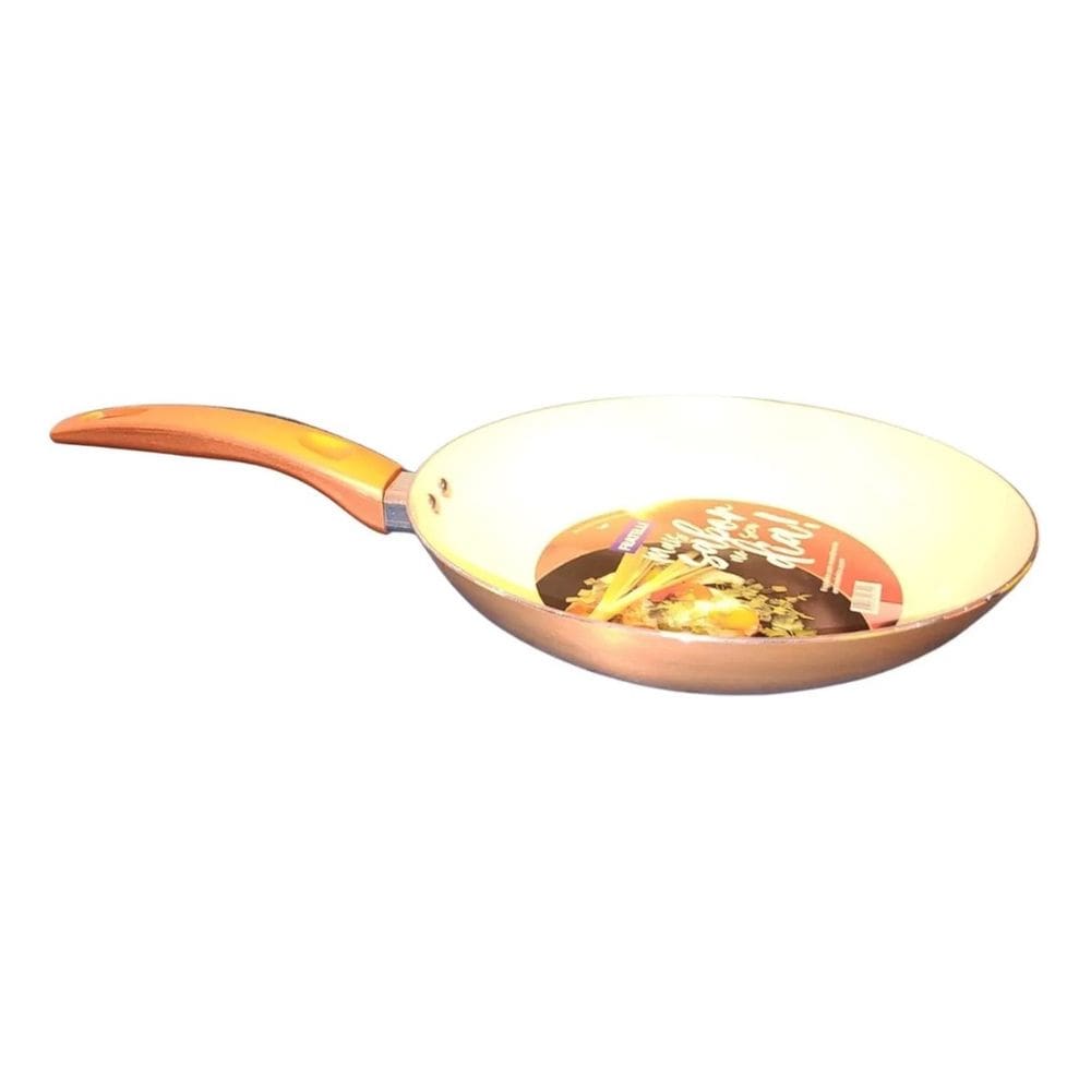 Frigideira Com Revestimento Em Cerâmica 26cm Frita Sem Óleo (Dourado Rose)