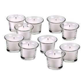 15 X Velas Votivas Rechauds Copo Porta Velas Vidro - 7Hrs