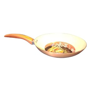 Frigideira Com Revestimento Em Cerâmica 20cm Frita Sem Óleo (Dourado Rose)