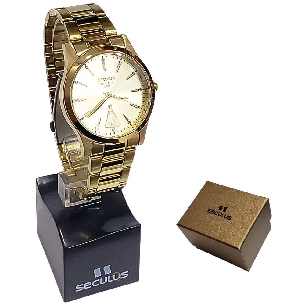 Relógio Seculus Feminino Analógico Nossa Senhora Aparecida 20981LPSKDA1K1