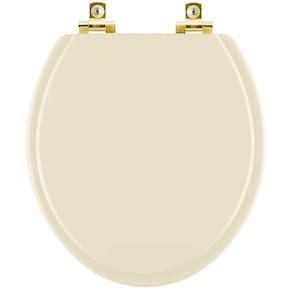 Assento Sanitário com Amortecedor Izy Creme para vaso Deca com Ferragem Dourada