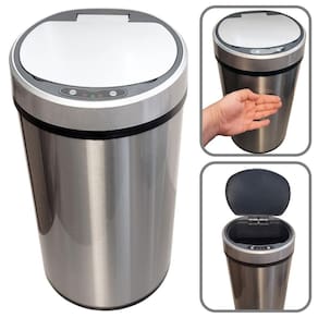 Lixeira Inox Automática 12 Litros Sensor De Presença Luxo