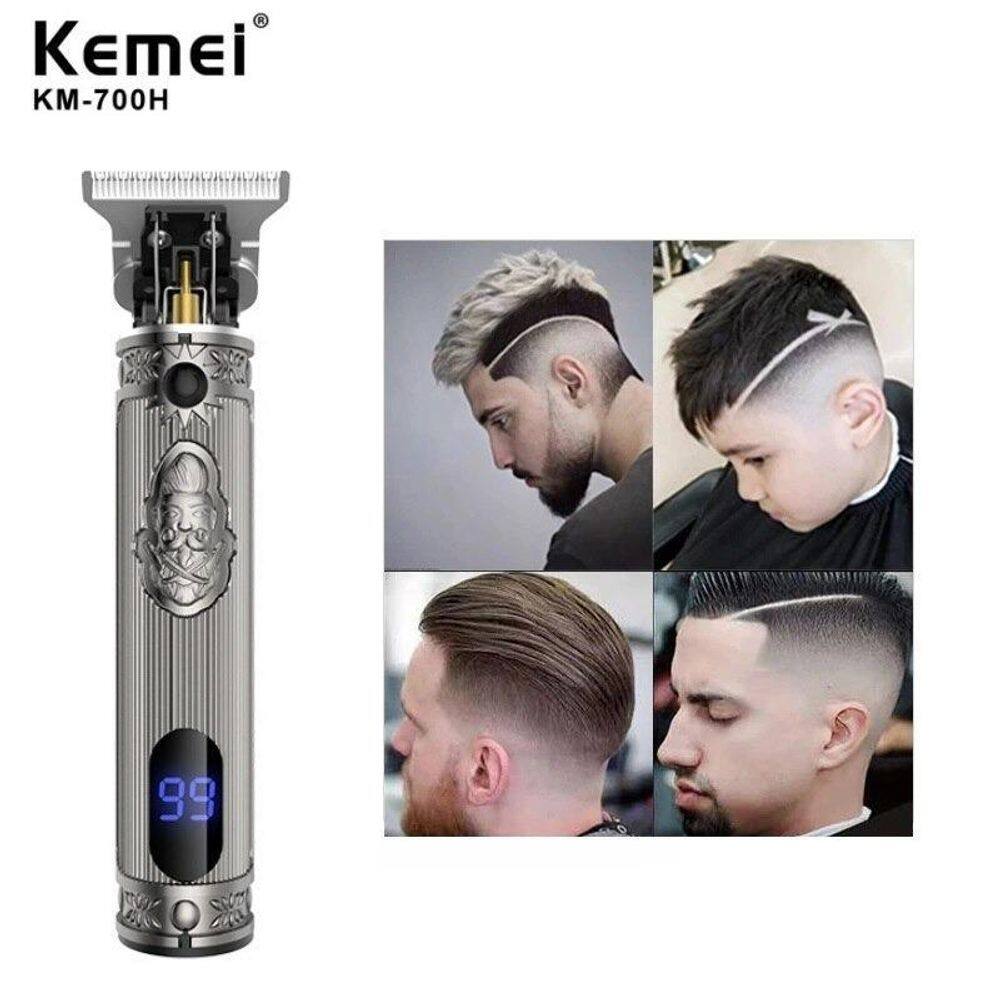 Aparador De Pelo Kemei Km-700H Plata Barber Style 110V/240V