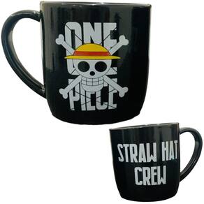 Caneca Caveira Bando Cerâmica 350ml Oficial One Piece Toei
