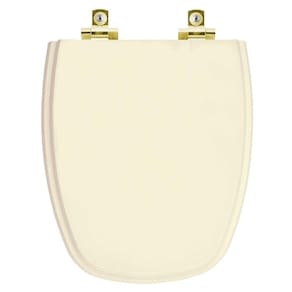 Assento Sanitário Soft Close Monte Carlo Creme para vaso Deca com Ferragem Dourada