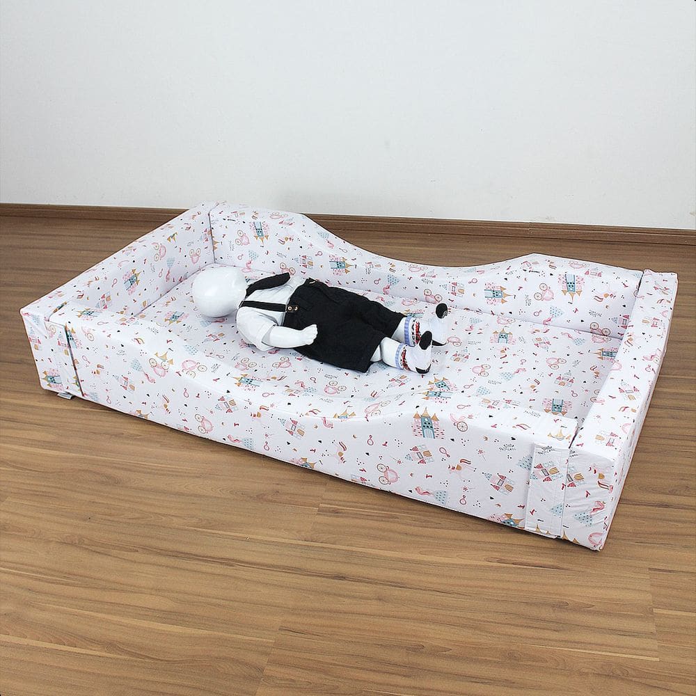 Caminha Espumada Desmontável com Colchão | 1m50m x 80cm x 25cm
