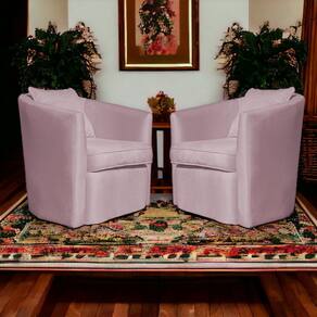 Kit 2 Poltronas Decorativa Alana Veludo Rose - Londrilar