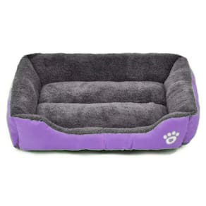 Cama De Pelúcia Macia Para Pets Grande 43x32 Impermeável Roxo